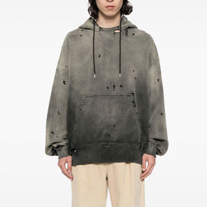 Sweat à capuche Streetwear respirant à séchage rapide pour hommes 100% tissu éponge en coton léger impression de logo personnalisé hiver OEM - Product Image 2