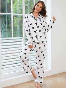 Luxury <b>Pajamas</b> <b>for</b> <b>Women</b> Sleepwear Two Piece Silk Satin <b>Pajama</b> Set Night Suit <b>for</b> Ladies - Product Image 2