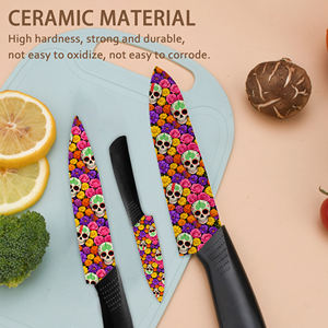 Vente chaude 5 ensembles de cuisine en céramique Ensemble de cuisine japonais Couteau de chef en plastique Prix d'usine Livraison rapide Écologique Shopify Dropshipping - Product Image 5