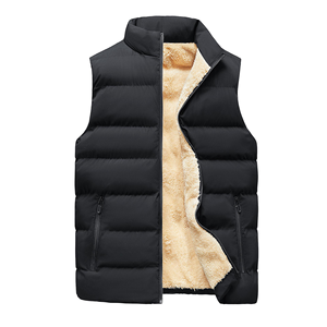 Gilet polaire chaud d'hiver pour hommes Veste sans manches décontractée Gilets bouffants élégants pour hommes - Product Image 4