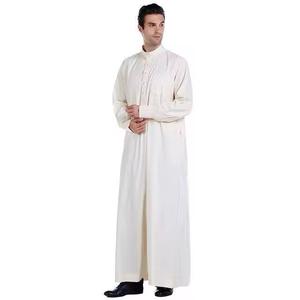 Abaya traditionnelle islamique Jubbah musulmane Thobes hommes 2024 haute qualité Dubaï Kaftan arabe pas cher vêtements - Product Image 2