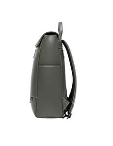 Sac à dos moderne en cuir véritable pour homme, sac à dos pour ordinateur portable d'affaires avec poignée supérieure, poches à fermeture éclair sur le devant et fermeture à rabat sécurisée - Product Image 4