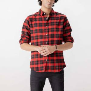 Camisa de Franela de Manga Larga 100% Algodón para Hombre, Estilo Informal, Holgada, con Botones, Estampado a Cuadros, Ajuste Regular, Transpirable, Talla Grande - Product Image 3