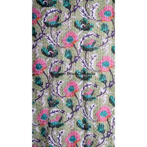 Veste Kantha 100% coton pur faite à la main pour femmes, mode vintage de festival, kimono court matelassé, vêtements de nuit pour l'été - Product Image 4