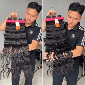 Extensiones de Cabello Humano Virgen Vietnamita Sin Procesar, Ondulado Profundo Suelto, Paquetes de Cabello Humano con Cutícula Alineada de Alta Calidad - Product Image 4