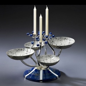 Cuenco con diseño de flores y frutas secas para cocina, cuenco con forma redonda, hecho a mano, color negro y verde - Product Image 3