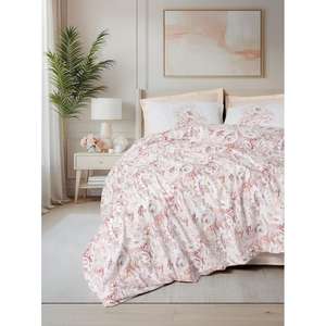 ชุดปลอกผ้านวมโบฮีเมียนแบบเดี่ยวกล่องผ้าฝ้ายแซลมอนเซราวา-การออกแบบที่หรูหราและไม่เหมือนใครสำหรับเครื่องนอนของคุณ - Product Image 1