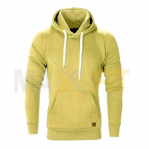 MAXFIT ENTERPRISES Sweat à capuche à motif uni de qualité supérieure pour hommes, manches longues, épaules tombantes, techniques de bouffée lavées pour - Product Image 2