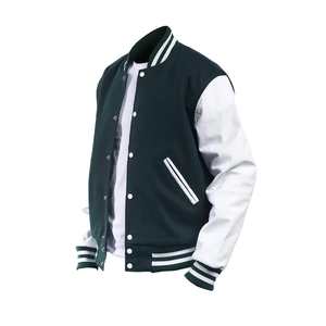 OEM personalizado color de manga larga parche OEM ODM bordado Streetwear Letterman Varsity chaqueta para los hombres - Product Image 5