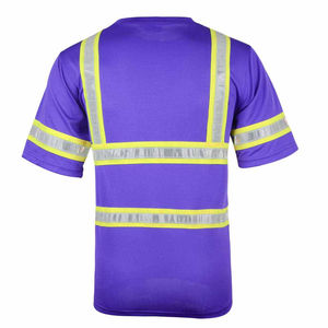 High Visibility Reflective Safety <b>T</b>-<b>Shirt</b> Short Sleeves Construction <b>Hi</b> <b>Vis</b> Workwear Made of Polyester For Men's <b>T</b>-<b>Shirts</b> - Product Image 5
