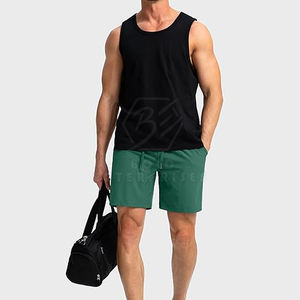 Shorts de sport pour hommes style urbain à séchage rapide avec taille élastique, motif uni, doublure intérieure et poches pour la course à pied – Vente en gros - Product Image 5