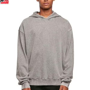 Sudadera con capucha de invierno lavada con ácido personalizada en blanco OEM fabricante 100% sudaderas con capucha de hombre lavadas vintage transpirables de alta calidad de lana de algodón - Product Image 5