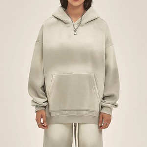 Sudadera con Capucha Extra Grande de Felpa de Algodón de 400 GSM, Sin Cordones, con Logotipo, Estilo Vintage, Corte sin Dobladillo, Lavado Ácido, para Hombre - Product Image 4