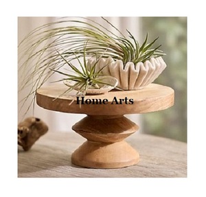 Support à gâteau en bois de conception avantageuse support à gâteau de couleur marron de forme ronde de qualité supérieure pour les meilleures ventes - Product Image 1