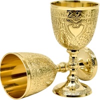 Calice Gobelet En Laiton Massif Vintage En Laiton Doré Calice Romain Tasse du Roi Arthur Boire Du Vin Gobelet En Laiton Vintage Calice