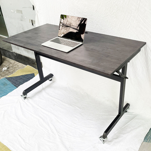 Rubberwood <b>Folding</b> <b>Desk</b> with Wheels for Easy Mobility-SPD68172 - Product Image 4