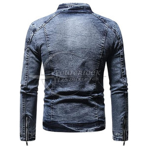 <b>Button</b> Down Collar 100% Cotton <b>Jeans</b> Men Jacket High Quality Casual Wear Men <b>Jeans</b> Jacket Long Sleeve - Product Image 3