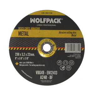 Disco abrasivo da taglio Metal Plus Ø 230 x Ø 22 mm. Spessore 3,2 mm. - Product Image 1