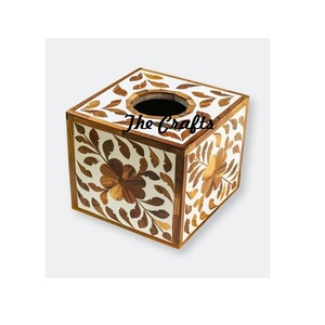 Caja de pañuelos de servilleta de trabajo de madera y madre de perla para accesorios de mesa de cocina caja de pañuelos de la más alta calidad - Product Image 1