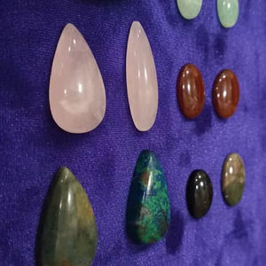 Piedras Preciosas Naturales de Alta Calidad para Sanación, Cabujones Planos, Medio Ovalados, Medio Jaspe, Jade, Cristal, Lapislázuli, 20% de Descuento y Regalo - Product Image 4