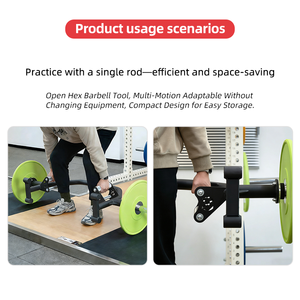 Barra Trap Bar Aperta per Sollevamento Pesi di Alta Qualità con Rivestimento in Polvere Nera - Product Image 3