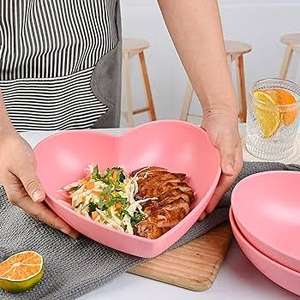 Decorative <b>Heart</b> Shaped Resin Serving <b>Bowl</b> Polished Serving <b>Bowl</b> for Home Hotel Tabletop Decoration for Food & Salad <b>Bowl</b> - Product Image 5
