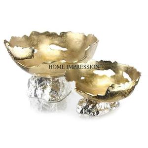 Dernier modèle Arrivée Nouveau Fantaisie Unique Look Transparent Verre Clair Fait Forme Ronde Bol Fourniture Avec Attrayant Designer Base - Product Image 5