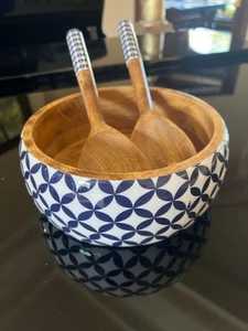 Cuenco de madera de mango de gran venta con esmalte seguro para alimentos, cuenco de madera para servir ensalada, cuenco de madera para servir frutas, precio al por mayor - Product Image 2