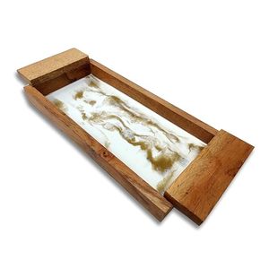 Bandeja de Servir de Madera y Mármol para Cocina y Comedor, Bandeja de Servir de Madera y Mármol de Primera Calidad con Diseño Elegante, HECHA A MANO - Product Image 6