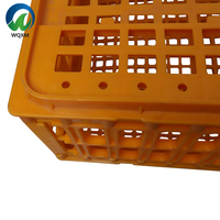 Boîte de transport en plastique jaune pour poulets, canards, oies et pigeons, pour l'élevage avicole