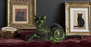 Chat en laiton Figurine mignon Kitty Animal Figurine chaton chat pièce maîtresse en laiton Statue chats Antique - Product Image 3