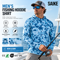 Aangepaste Camo Quick Dry UV-beschermende heren vissershemd met logo, polyester/katoen materiaal, gezichtsbescherming