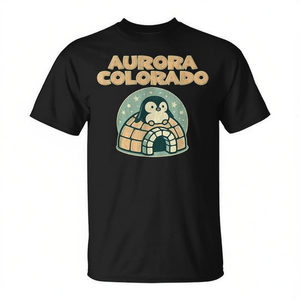 T-shirt promozionale Aurora Colorado con simpatico pinguino per bambini - Product Image 2