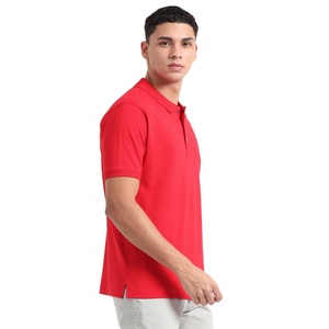 Polo classique pour homme en bleu marine, col contrastant, coupe ajustée, manches courtes, polo décontracté pour le golf - Product Image 2
