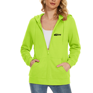 Sweatshirts à capuche pour femmes Sweatshirts courts en coton surdimensionnés Streetwear à capuche Vestes zippées en polaire Mode Gym Wear Casual Winter - Product Image 1