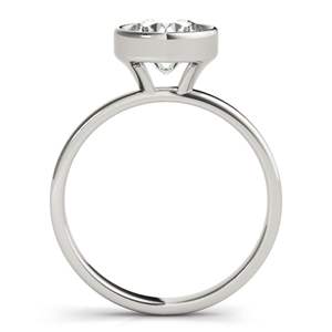 Round Cut Moissanite Freesia Bezel <b>Set</b> Solitaire Style Vintage Engagement <b>Ring</b> in Rose Gold <b>for</b> <b>Women</b> - Product Image 2