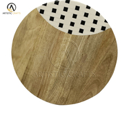 Duurzame Mango Hout Snijplank Hars Inlay Bamboe Serveerplank Voor Keuken Pizza Voedsel Hakken Keukengerei