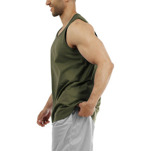 Débardeurs de fitness personnalisés pour hommes, débardeur de fitness OEM pour hommes avec couleurs contrastées personnalisées - Product Image 5