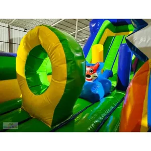 Grande aire de jeux gonflable extérieure, équipement d'amusement Chat Bleu - Product Image 5