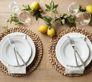 Eco-friendly Woven Placemats Rattan Placemats Water Hyacinth <b>Table</b> Decor Placemats for Dining <b>Table</b> Luxury Wedding High Quality - Product Image 5