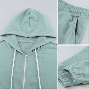 Ensemble de survêtement pour homme en molleton 100% coton de haute qualité, imprimé, hiver, fermeture éclair, sweat-shirt à capuche, pantalon de jogging, tenue streetwear tendance - Product Image 6