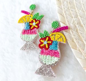 Offre Spéciale nouveau Design mode boucles d'oreilles pendantes de l'inde bijoux perlés à la main colorés pour les cadeaux - Product Image 1