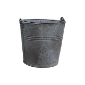 Pots à fleurs décoratifs avec poignée, design en relief, pour la décoration du salon, décoration intérieure et extérieure, vase à fleurs galvanisé - Product Image 1