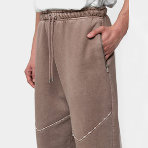 Pantalon de jogging droit décontracté pour homme grande taille, léger, en molleton 100 % coton, séchage rapide, respirant, avec cordon de serrage - Product Image 2