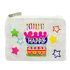 Haute qualité Cowboy perlé pochette multicolore fabriqué à la main Western Mini porte-monnaie fermeture à glissière toile accessoire de mode - Product Image 1