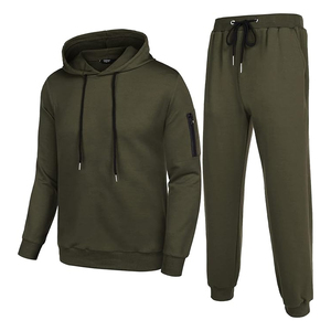 Conjunto Deportivo Informal de 2 Piezas para Hombre con Capucha, Sudadera con Bloques de Color y Pantalones Deportivos - Product Image 3