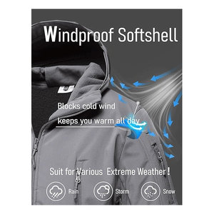 Chaqueta Softshell para hombre con ajuste cómodo última llegada para uso en exteriores de invierno OEM al por mayor personalizada - Product Image 5