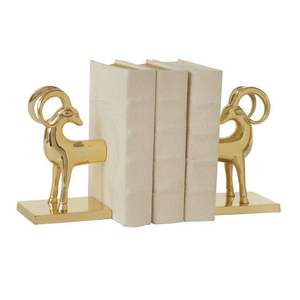 Serre-livres en métal de concepteur artistique avec la forme abstraite créant une pièce unique d'accent accrocheuse pour des étagères - Product Image 1