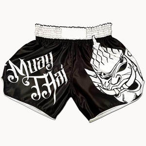 กางเกงมวยไทย กางเกงขาสั้นสำหรับฝึกซ้อมศิลปะการต่อสู้ ชุดออกกำลังกาย รับทำโลโก้ โรงงานขายส่ง กีฬา ผู้หญิง มวยไทย ชกมวย OEM กางเกง MMA - Product Image 3