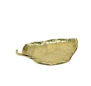 Elegant and Durable Metal Rectangle Serving <b>Tray</b> with Art Deco Leaf Design for Home Decor and Stylish Serving <b>Drinks</b> & Snacks - Product Image 5
